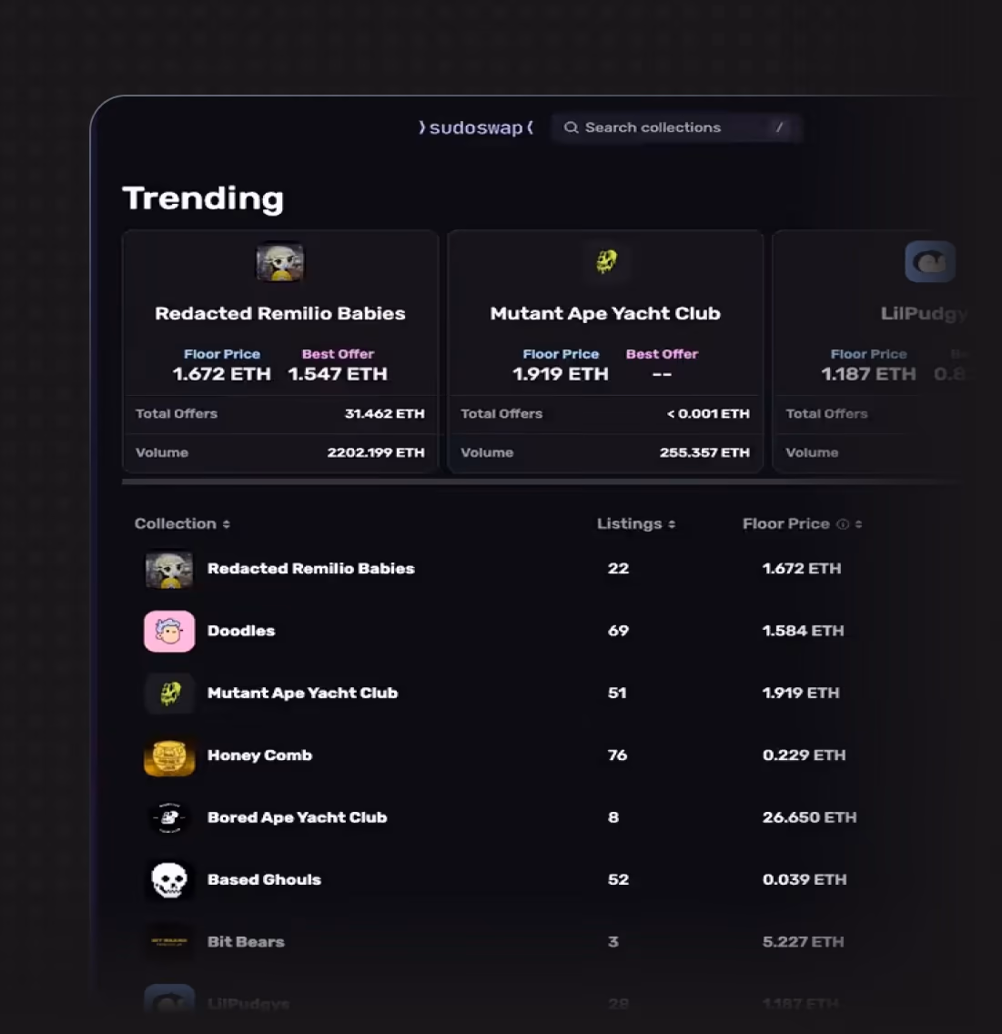 Sudoswap product built on Codex